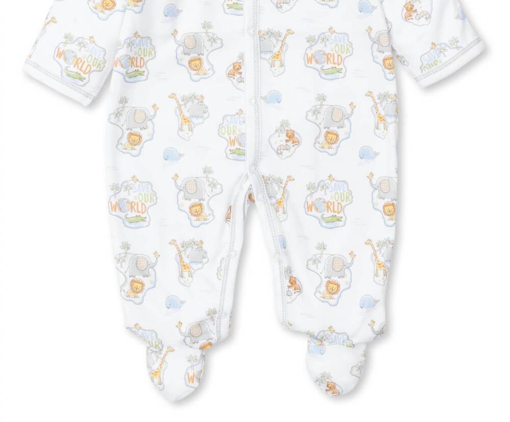 NEW KISSY KISSY baby's save our world footie in multi
